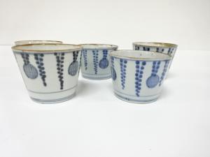 古伊万里　染付　蕎麦猪口　5客